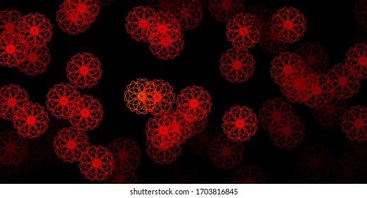 Dunkel-orange-Vektorillustration-Vorlage mit abstrakten Formularen. Moderne abstrakte Illustration mit Farbverlauf-Zufallsformen. Elegantes Design für Bildschirmhintergründe.