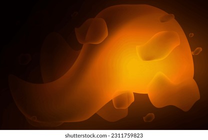 Dark Orange vector template with abstract circles. Blurred geometric sample with gradient bubbles.  Pattern for your business design.