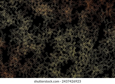 Dark Orange vector template with artificial intelligence structure. Colorful design in simple style with AI links. Template for ads of intellect, innovations.
