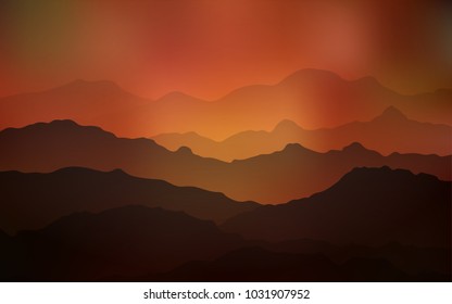 Dark Orange vector template with bent lines. A vague circumflex abstract illustration with gradient. Pattern for your business design.