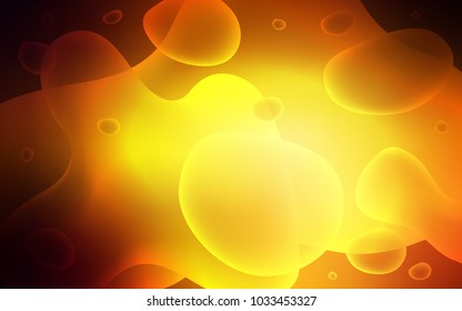 Dark Orange vector template with bent ribbons. Glitter abstract illustration with wry lines. The template for cell phone backgrounds.
