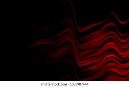 Dark Orange vector template with bent lines. Glitter abstract illustration with wry lines. Brand-new design for your ads, poster, banner.