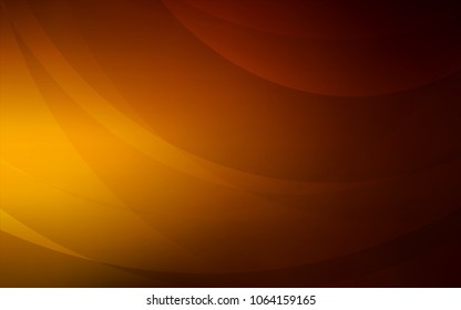 Dark Orange vector template with bent ribbons. Modern gradient abstract illustration with bandy lines. The elegant pattern for brand book.