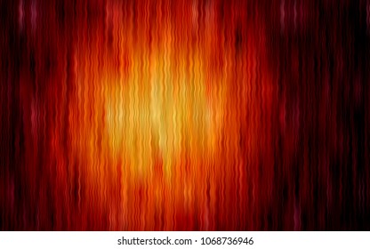 Dark Orange vector template with bent ribbons. A sample with blurred bubble shapes. Marble design for your web site.