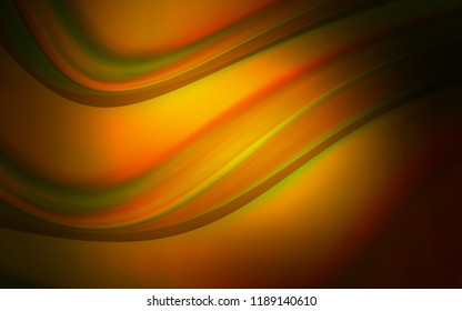 Dark Orange vector template with bent ribbons. Glitter abstract illustration with wry lines. A completely new template for your business design.