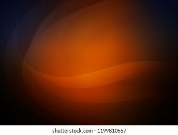 Dark Orange vector template with bent lines. Creative illustration in halftone marble style with gradient. The template for cell phone backgrounds.