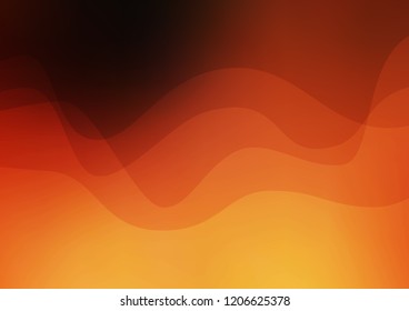 Dark Orange vector template with bent ribbons. An elegant bright illustration with gradient. New composition for your brand book.