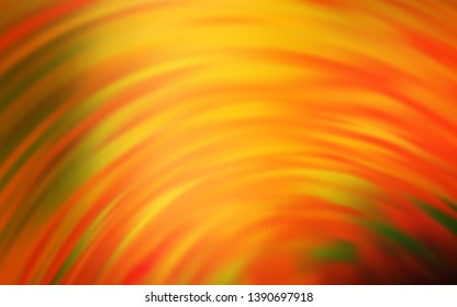 Dark Orange vector template with bent lines. Shining colorful illustration in simple style. Elegant pattern for a brand book.