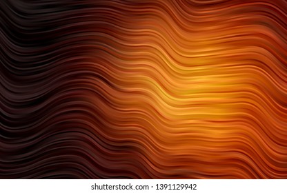 Dark Orange vector template with bent ribbons. Colorful illustration in abstract marble style with gradient. Marble design for your web site.