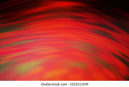 Dark Orange vector template with bent lines. A sample with colorful lines, shapes. Elegant pattern for a brand book.