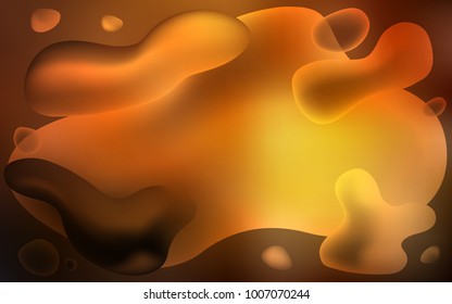 Dark Orange vector template with bubble shapes. Brand-new colored illustration in memphis style with gradient. Memphis design for your web site.