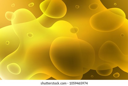 Dark Orange vector template with bubble shapes. Colorful abstract illustration with gradient lines. A completely new memphis design for your business.