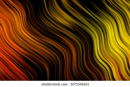 Dark Orange vector template with bubble shapes. Glitter abstract illustration with wry lines. New composition for your brand book.