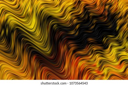 Dark Orange vector template with bubble shapes. Modern gradient abstract illustration with bandy lines. Marble style for your business design.