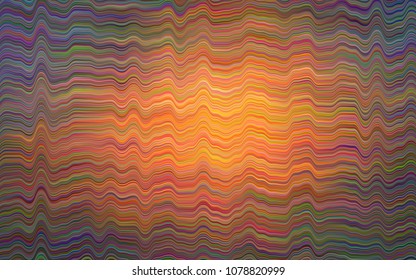 Dark Orange vector template with bubble shapes. Modern gradient abstract illustration with bandy lines. The elegant pattern for brand book.
