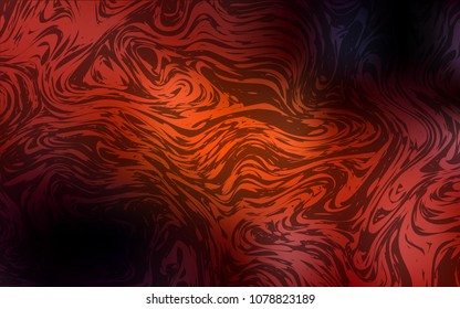 Dark Orange vector template with bubble shapes. Modern gradient abstract illustration with bandy lines. The template for cell phone backgrounds.