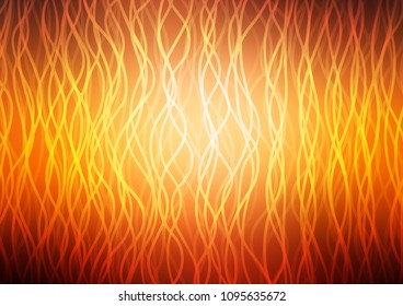 Dark Orange vector template with bubble shapes. Modern gradient abstract illustration with bandy lines. The best blurred design for your business.