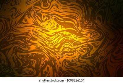 Dark Orange vector template with bubble shapes. Modern gradient abstract illustration with bandy lines. The best blurred design for your business.