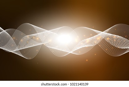 Dark Orange vector template with carnival confetti. Decorative shining illustration with ribbons on abstract template. New design for ad, poster, banner of your Party.