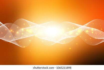 Dark Orange vector template with carnival confetti. Blurred decorative design in anniversary style with confetti. The pattern can be used for carnival, festival leaflets.