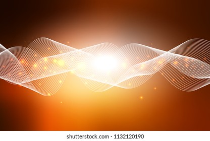 Dark Orange vector template with carnival confetti. Modern geometrical abstract illustration with carnival ribbons. Beautiful design for your business advert of anniversary.