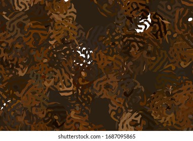 Dark Orange vector template with chaotic shapes. Modern abstract illustration with colorful random forms. Elegant design for wallpapers.