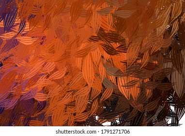 Plantilla vectorial de color naranja oscuro con formas caóticas. Ilustración abstracta moderna con formas aleatorias coloridas. Fondo para un teléfono móvil.
