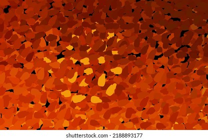 Plantilla vectorial de color naranja oscuro con formas caóticas. Diseño decorativo en estilo abstracto con formas aleatorias. Mejor diseño inteligente para su negocio.