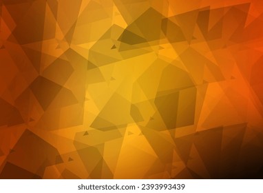 Dunkelorange Vektorvorlage mit chaotischen Poly-Formen. Illustration mit bunten Farbverlauf-Formen im abstrakten Stil. Modernes Design für Ihre Visitenkarte.
