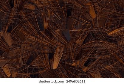 Dark Orange vector template with chaotic shapes.