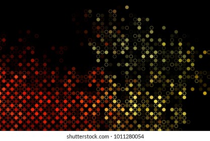 Dark Orange vector  template with circles. Beautiful colored illustration with blurred circles in nature style. The pattern can be used for beautiful websites.