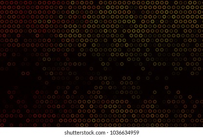 Dark Orange vector  template with circles. Abstract illustration with colored bubbles in nature style. Completely new template for your brand book.