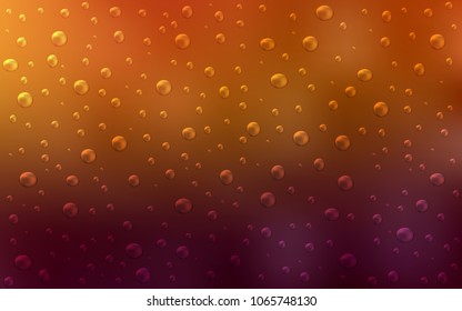 Dark Orange vector template with circles. Blurred decorative design in abstract style with bubbles. Beautiful design for your business natural advert.