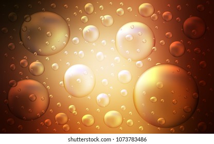 Dark Orange vector template with circles. Blurred decorative design in abstract style with bubbles. Completely new template for your brand book.
