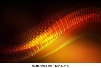 Dark Orange vector template with circles, triangles. Abstract illustration with colorful discs and triangles. New template for your brand book.