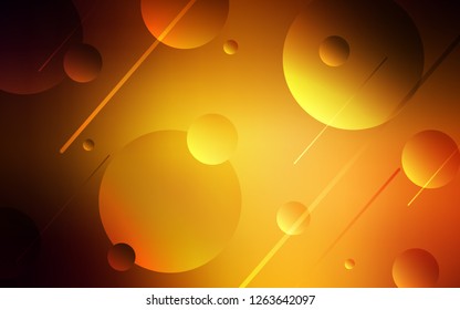 Dark Orange vector template with circles. Blurred decorative design in abstract style with bubbles. Pattern can be used for futuristic ad, booklets.