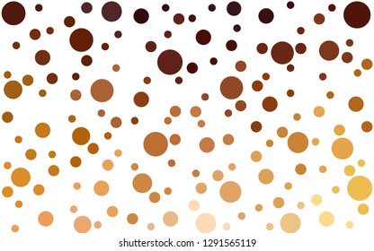 Dark Orange vector  template with circles. Blurred decorative design in abstract style with bubbles. Pattern for beautiful websites.