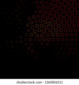 Dark Orange vector template with circles. Colorful illustration with gradient dots in nature style. Pattern for business ads.