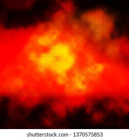 Dark Orange vector template with circles. Illustration with set of shining colorful abstract spheres. Design for your commercials.