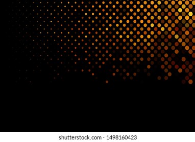 Dark Orange vector template with circles. Beautiful colored illustration with blurred circles in nature style. Pattern of water, rain drops.