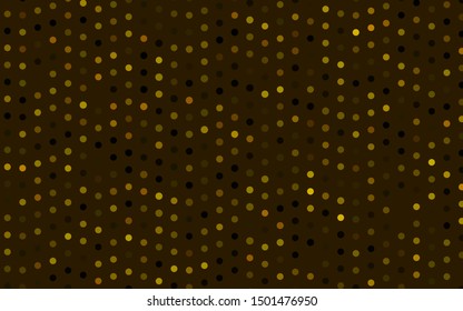 Dark Orange vector template with circles. Abstract illustration with colored bubbles in nature style. Design for business adverts.