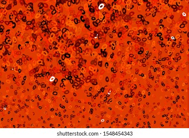 Dark Orange vector template with circles. Beautiful colored illustration with blurred circles in nature style. Design for business adverts.