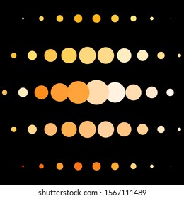 Dark Orange vector template with circles. Abstract illustration with colorful spots in nature style. Pattern for wallpapers, curtains.