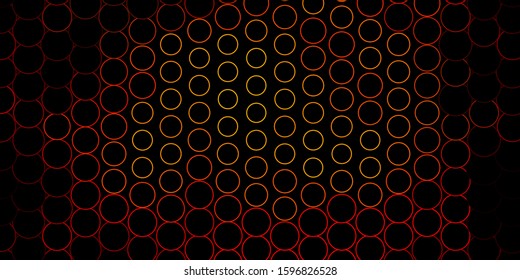Dark Orange vector template with circles. Abstract colorful disks on simple gradient background. Pattern for wallpapers, curtains.
