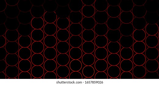 Dark Orange vector template with circles. Colorful illustration with gradient dots in nature style. Pattern for booklets, leaflets.