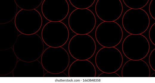 Dark Orange vector template with circles. Abstract decorative design in gradient style with bubbles. Pattern for websites.