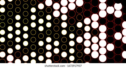 Dark Orange vector template with circles. Abstract colorful disks on simple gradient background. New template for a brand book.