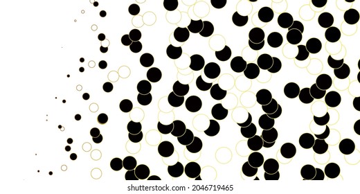 Dark Orange vector template with circles. Glitter abstract illustration with colorful drops. Design for your commercials.