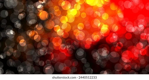 Dark Orange vector template with circles. Glitter abstract illustration with colorful drops. Design for your commercials.