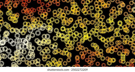 Dark orange vector template with circles. Abstract illustration with colorful spots in nature style. Pattern for websites.